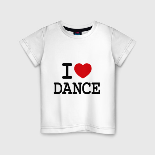 Детская Футболка I love dance (хлопок)