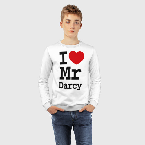 Детский свитшот хлопок I love Mr Darcy, цвет белый - фото 7