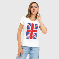 Женская футболка хлопок Slim Британский флаг - фото 2