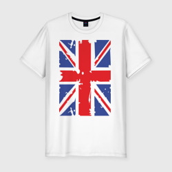 Британский флаг – Футболка приталенная из хлопка с принтом купить