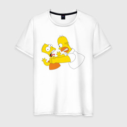 Мужская футболка хлопок Гомер душит Барта