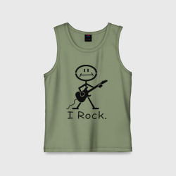Детская майка хлопок Чувак с гитарой - I Rock