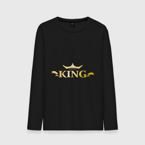 Мужской лонгслив хлопок King (3), цвет черный