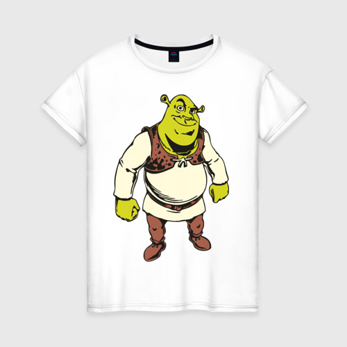 Женская футболка хлопок Shrek 3, цвет белый
