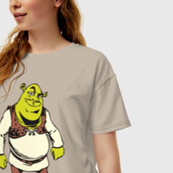 Женская футболка хлопок Oversize Shrek 3 - фото 2
