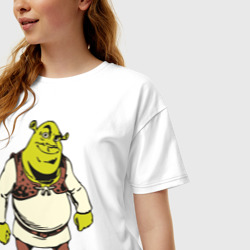 Женская футболка хлопок Oversize Shrek 3 - фото 2