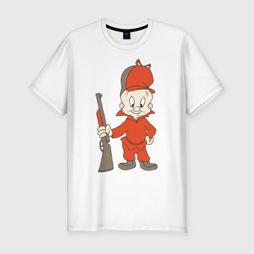 Мужская футболка хлопок Slim Охотник с ружьем