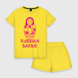 Женская пижама с шортиками хлопок Русская Барби