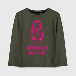 Детский лонгслив хлопок Русская Барби