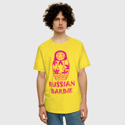 Мужская футболка хлопок Oversize Русская Барби - фото 2
