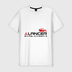 Мужская футболка хлопок Slim Mitsubishi Lancer EVO