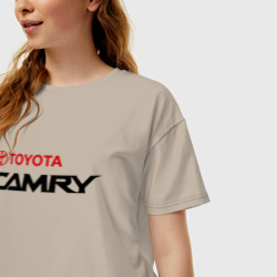 Женская футболка хлопок Oversize Toyota Camry - фото 2
