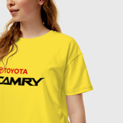 Женская футболка хлопок Oversize Toyota Camry - фото 2