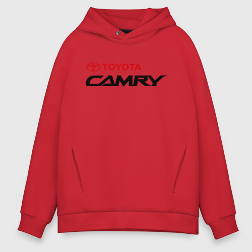 Мужское худи Oversize хлопок Toyota Camry, цвет красный