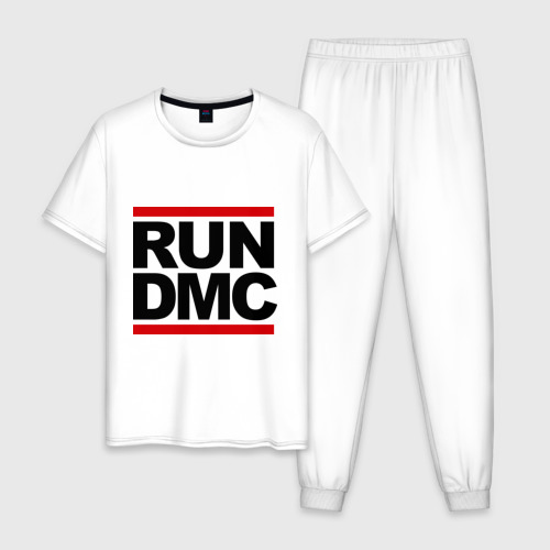 Мужская пижама хлопок Run DMC, цвет белый