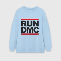 Женский свитшот oversize без начеса хлопок Run DMC