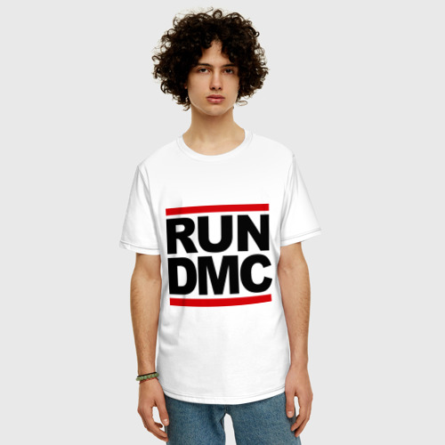 Мужская футболка хлопок Oversize Run DMC, цвет белый - фото 3