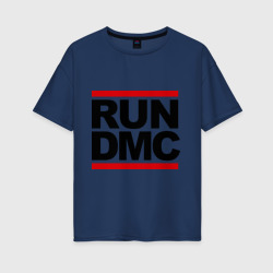 Женская футболка хлопок Oversize Run DMC