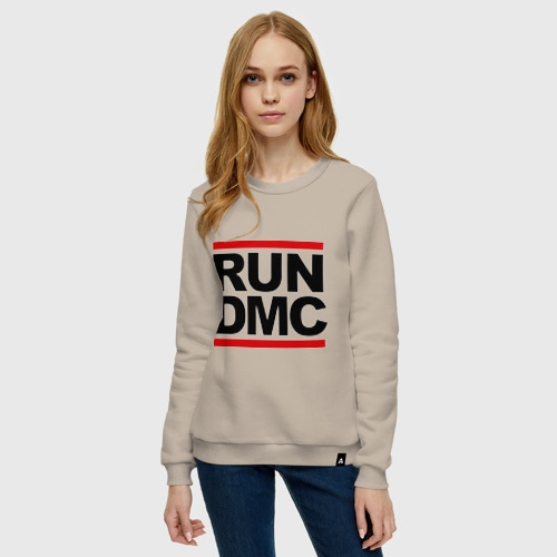 Женский свитшот хлопок Run DMC, цвет миндальный - фото 3