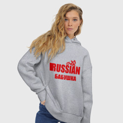 Женское худи Oversize хлопок Russian бабушка - фото 2