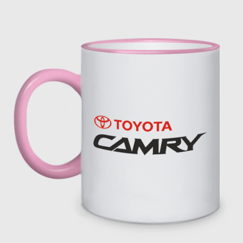 Кружка двухцветная Toyota Camry, цвет Кант розовый