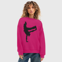 Женский свитшот oversize без начеса хлопок Брэйк дансер - фото 2