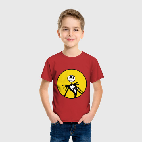 Детская футболка хлопок Nightmare before christmas, цвет красный - фото 3