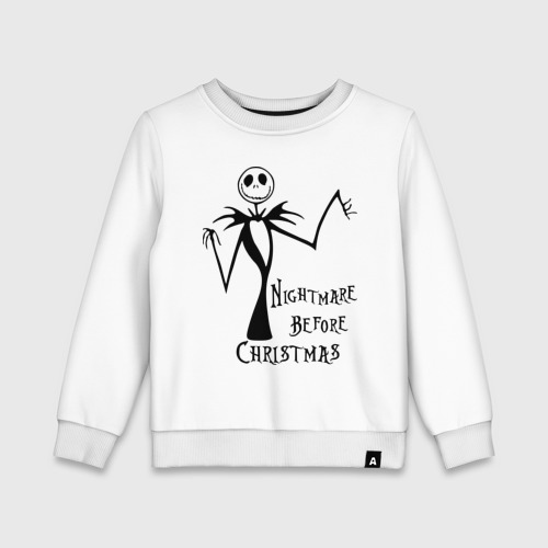 Детский свитшот хлопок Nightmare before christmas (3), цвет белый