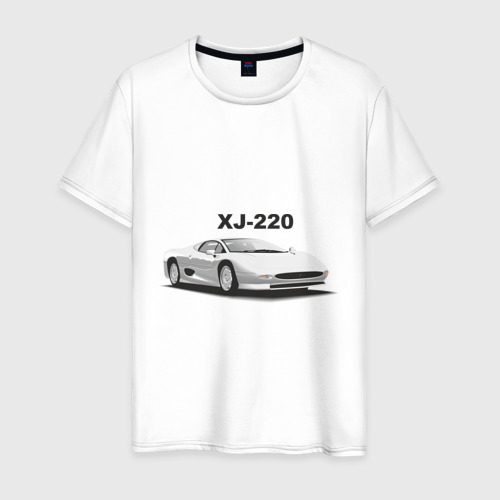 Мужская футболка хлопок Jaguar XJ-220, цвет белый