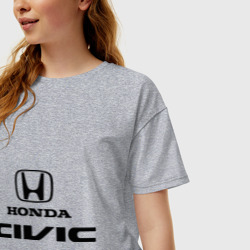 Женская футболка хлопок Oversize Civic - фото 2