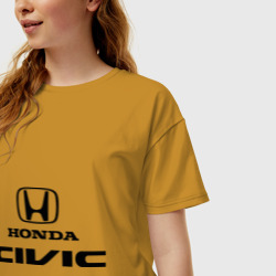 Женская футболка хлопок Oversize Civic - фото 2