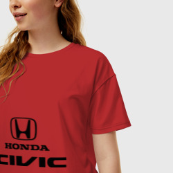 Женская футболка хлопок Oversize Civic - фото 2