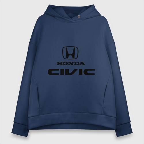 Женское худи Oversize хлопок Civic, цвет темно-синий