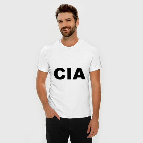 Мужская футболка хлопок Slim ЦРУ (2), цвет белый - фото 3