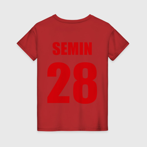 Женская футболка хлопок Washington Capitals-Semin 28, цвет красный - фото 2