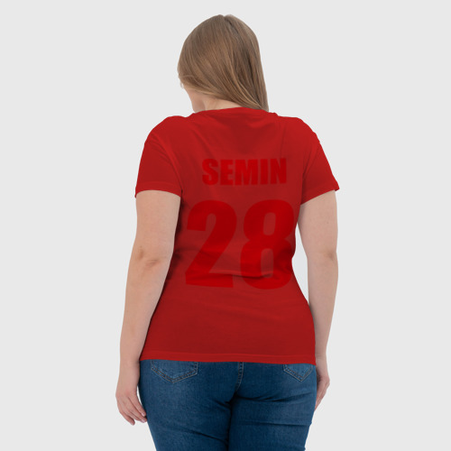 Женская футболка хлопок Washington Capitals-Semin 28, цвет красный - фото 7