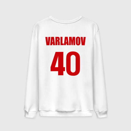 Мужской свитшот хлопок Washington Capitals-Varlamov 40, цвет белый - фото 2