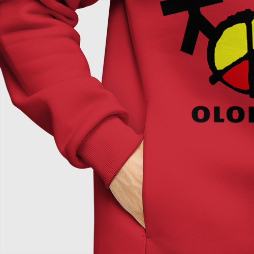 Мужское худи Oversize хлопок Olodum1, цвет красный - фото 8