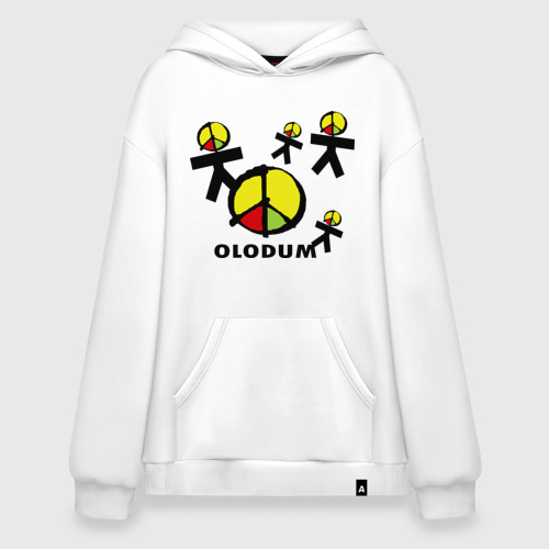 Худи SuperOversize хлопок Olodum1, цвет белый