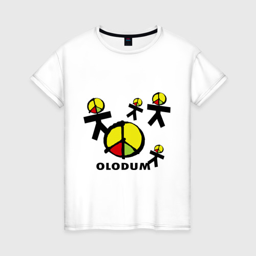 Женская футболка хлопок Olodum1, цвет белый