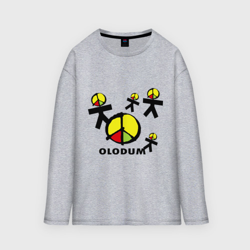 Женский лонгслив oversize хлопок Olodum1, цвет меланж