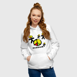 Женская толстовка хлопок Olodum peace little men - фото 2