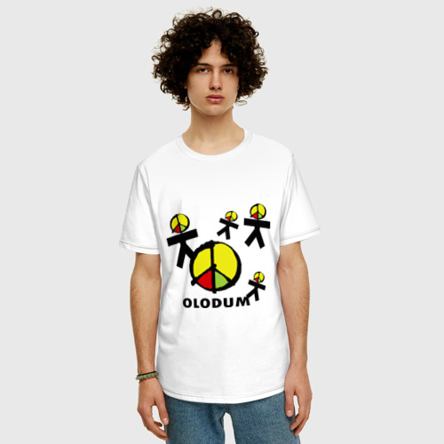 Мужская футболка хлопок Oversize с принтом Olodum(1), фото на моделе #1