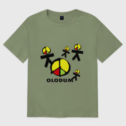 Мужская футболка хлопок Oversize Olodum peace little men