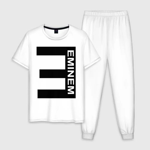 Мужская пижама с белой футболкой хлопок Eminem2