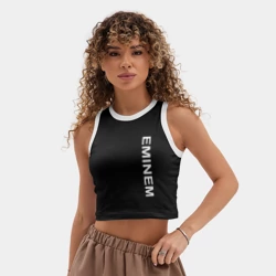 Женская укороченная майка-топ хлопок Eminem2 - фото 2