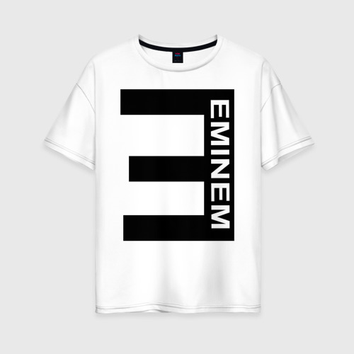 Женская футболка из хлопка оверсайз с принтом Eminem2, вид спереди №1