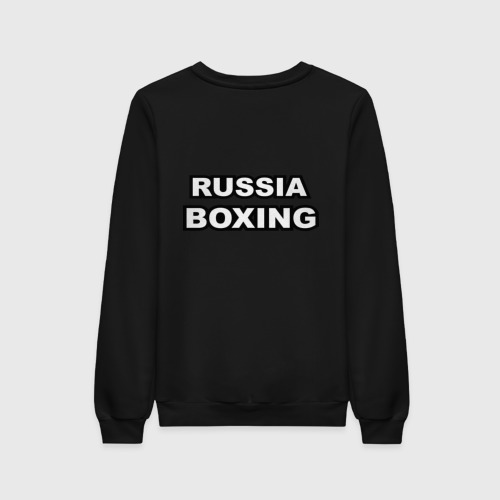 Женский свитшот хлопок Russia boxing, цвет черный - фото 2