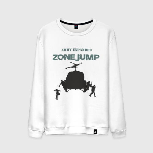 Мужской свитшот хлопок Zone jump, цвет белый