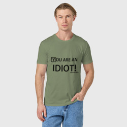 Мужская футболка хлопок You are an idiot! House M.D - фото 2